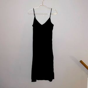 black The Drop satin slip dress